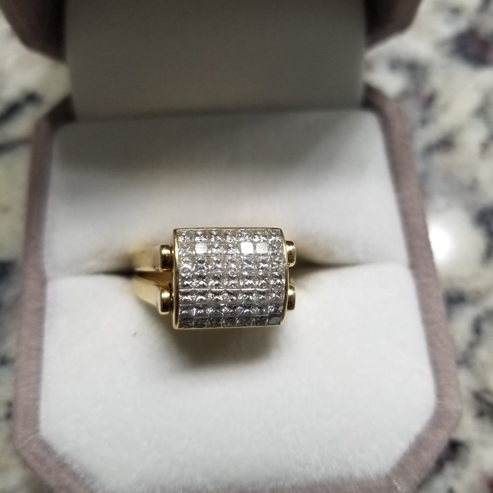 Diamond and Saffire Reversible Ring